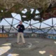 Area Composer Ronald Gaube bei Soundaufnahmen auf dem Teufelsberg Berlin